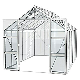 Vitavia Gewächshaus Domus 9900 (Außenmaß inkl. Dachüberstand (B x T): 257 x 387 cm, 3 mm, Aluminium)