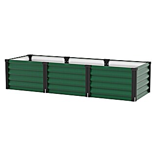 Vitavia Hochbeet Meta In & Out 401 (185 x 65 x 40 cm, Stahl, Seegras/Schwarz)