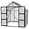 Vitavia Gewächshaus Domus 6700 (Außenmaß inkl. Dachüberstand (B x T): 257 x 263 cm, 6 mm, Schwarz) | BAUHAUS