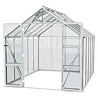 Vitavia Gewächshaus Domus 8300 (Außenmaß inkl. Dachüberstand (B x T): 257 x 325 cm, 3 mm, Aluminium)