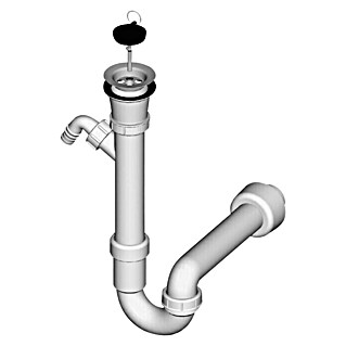LIV Sifon za sudoper s priključkom za perilicu posuđa (Polipropilen, 40 mm)
