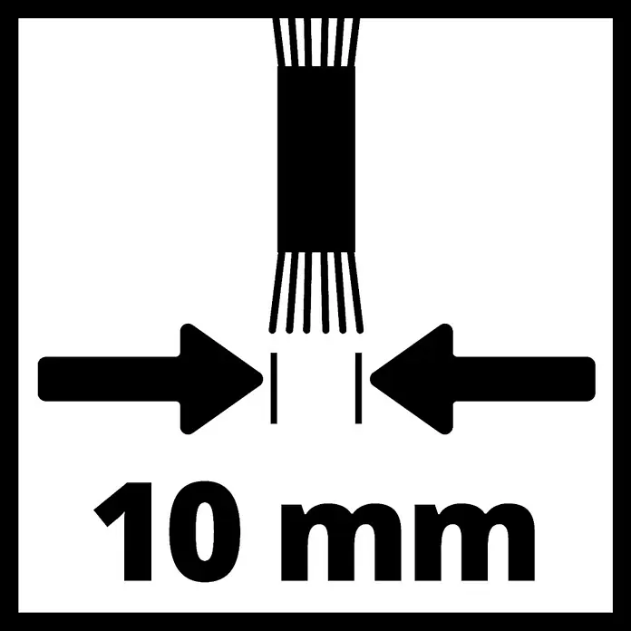 Ersatzbürste - Passend für: Hurricane Fugenreiniger HFR-E 1410, Geeignet für: Holz - Symbol für eine maximale Bearbeitungsbreite von 10 mm mit einem Werkzeug.
