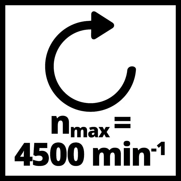 Ersatzbürste - Passend für: Hurricane Fugenreiniger HFR-E 1410, Geeignet für: Holz - Symbol mit Pfeil, n_max = 4500 min^-1, das die maximale Drehzahl eines Produkts angibt.
