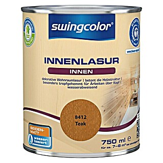swingcolor Holzlasur Innenlasur (Teak, 750 ml, Seidenmatt)