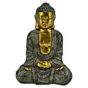 Buddha Sitzend (26 x 17 x 37 cm, Magnesia, Grau/Gold) | BAUHAUS