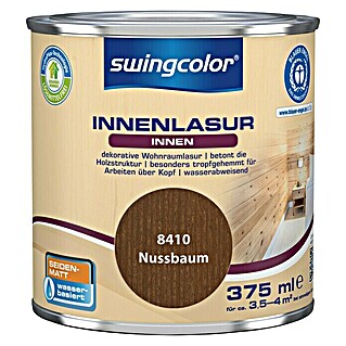 swingcolor Holzlasur Innenlasur (Nussbaum, 375 ml, Seidenmatt)