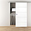 Diamond Doors Holzschiebetür 4-Linien (935 x 2 058 mm, Material Mittellage: Wabe, Weiß mit Linien) | BAUHAUS