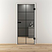 Diamond Doors Black Edition Glasdrehtür Loft (834 x 1.972 mm, DIN Rechts, Klarglas) | BAUHAUS