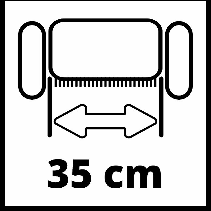Einhell Power X-Change Akku-Vertikutierer GE-SC 35/1 Li-Solo36 V, Li-Ionen, Ohne Akku, Arbeitsbreite: 35 cm Sketch