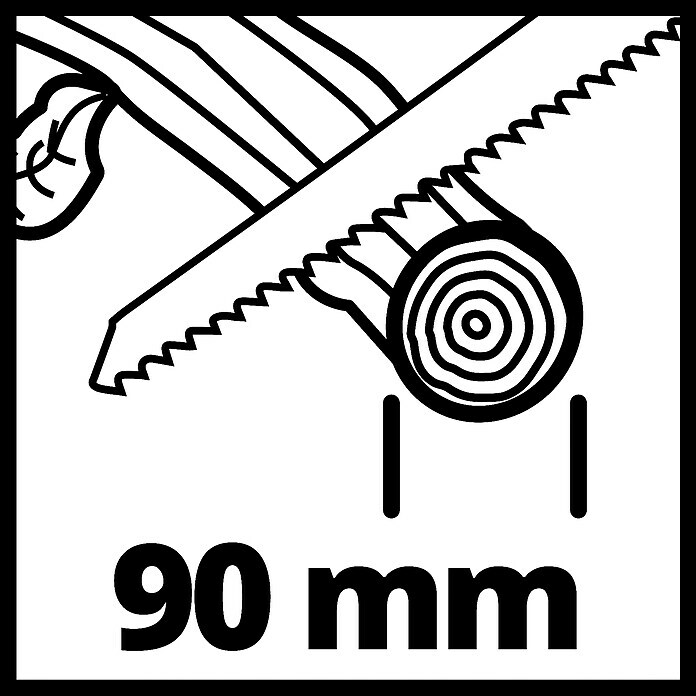 Einhell Power X-Change Akku-Astsäge GE-GS 18 Li-Solo18 V, Ohne Akku, Hubzahl: 1.500 U/min - 2.800 U/min Sketch