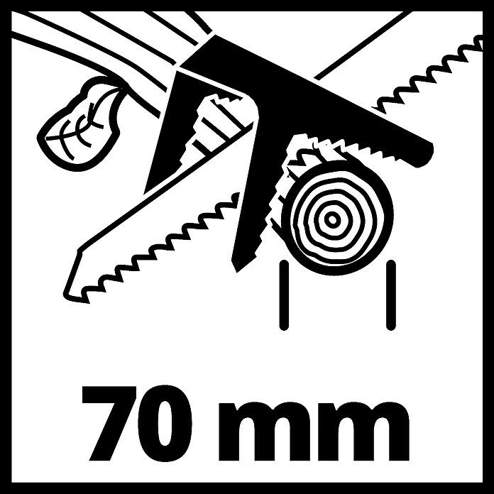 Einhell Power X-Change Akku-Astsäge GE-GS 18 Li-Solo18 V, Ohne Akku, Hubzahl: 1.500 U/min - 2.800 U/min Sketch