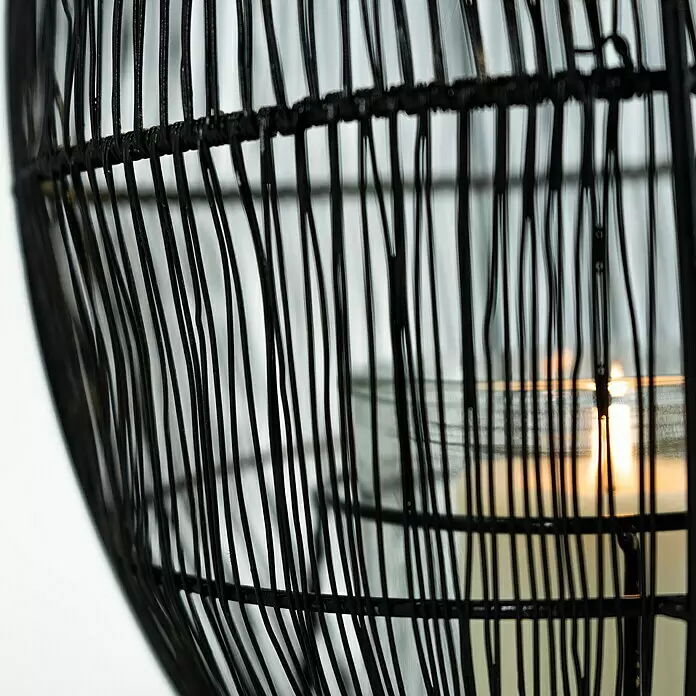 Windlicht - Ø x H: 21 x 30 cm, Schwarz - Detailaufnahme