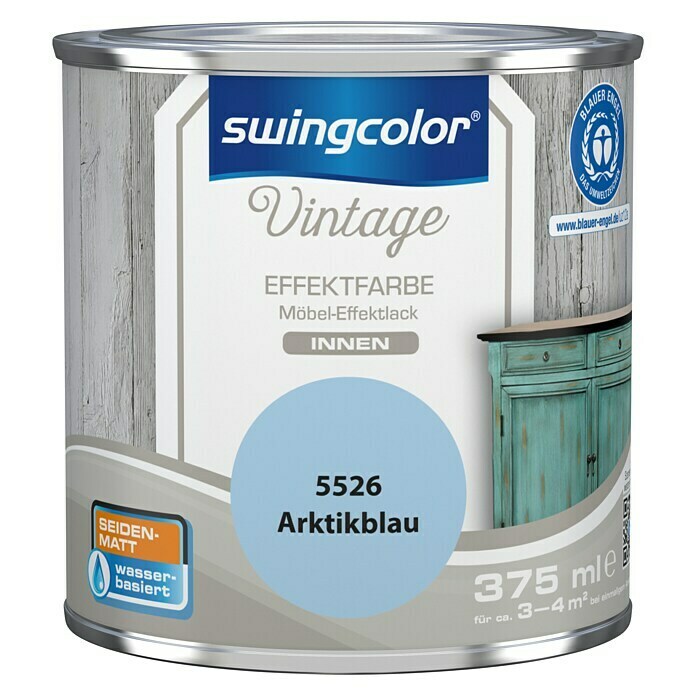 Swingcolor Vintage Effet Meuble Bleu arctique