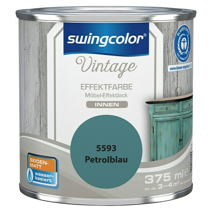 Swingcolor Vintage Möbel-Effekt Petrolblau