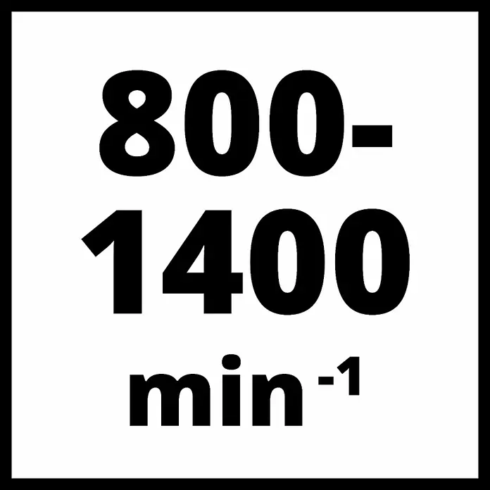 Einhell Power X-Change 18V Akku-Oberflächenbürste Picobella 18/215 - 18 V, Ohne Akku - Symbol, das die Drehzahl des Produkts mit 800-1400 min⁻¹ angibt.