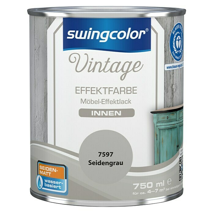 Swingcolor Vintage Effetto Mobili grigio seta
