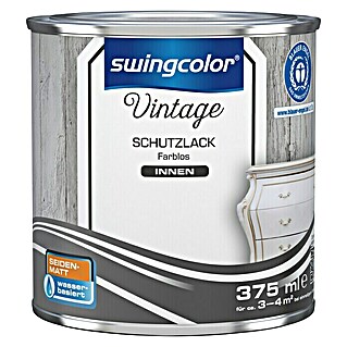 swingcolor Vintage Schutzlack (Farblos, 375 ml, Seidenmatt, Wasserbasiert)