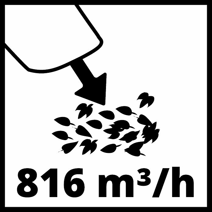 Einhell Power X-Change Akku-Laubbläser GE-LB 36/210 Li E-Solo2 x 18 V, Li-Ionen, Ohne Akku, Blasgeschwindigkeit: 210 km/h Sketch