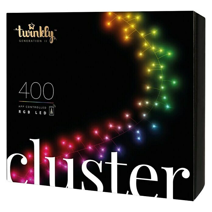 Twinkly LED-Clusterlichterkette Cluster (Außen, Länge: 950 cm, 400 Stk., Netzbetrieben, Lichtfarbe: RGB) | BAUHAUS