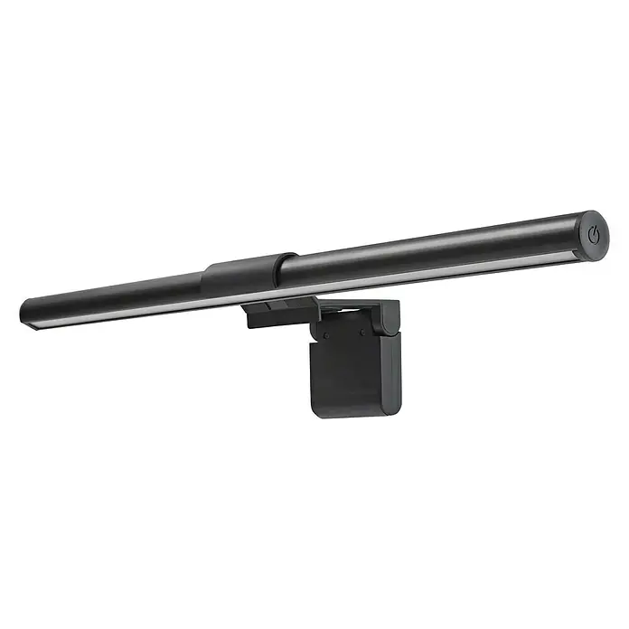 Ledvance SUN@Home Bürobeleuchtung - Breite: 4,4 cm - Schwarze Bildschirmleuchte mit Touch-Bedienfeld zum Anbringen an einem Monitor für eine optimale Beleuchtung beim Arbeiten.