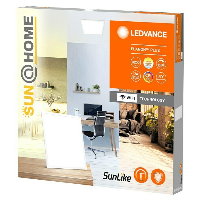 Ledvance SUN@Home LED-Panel Planon Plus (35 W, L x B x H: 60 x 60 x 5,6 cm, Weiß, Kaltweiß) | BAUHAUS