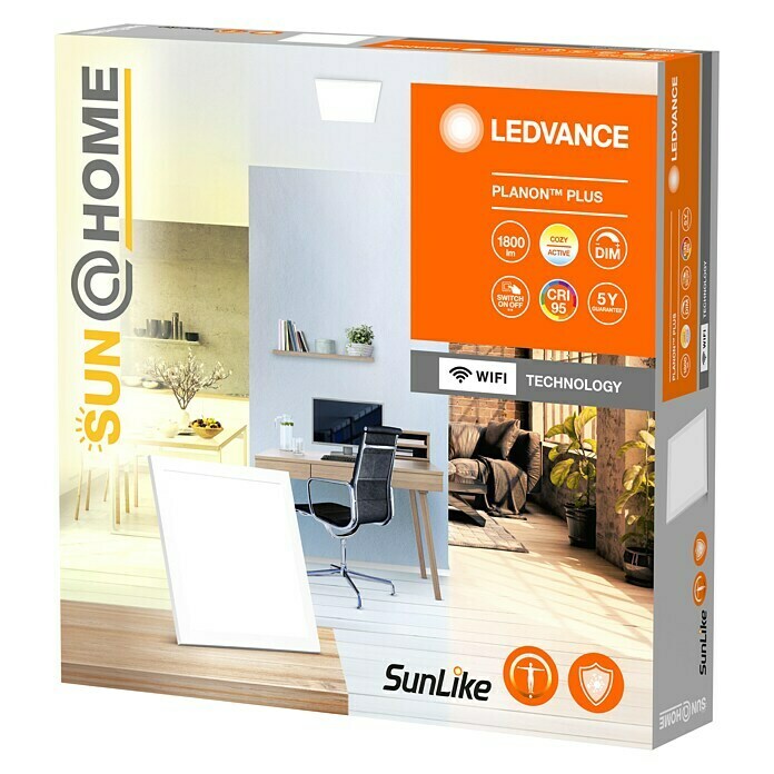 Ledvance SUN@Home LED-Panel Planon Plus (20 W, L x B x H: 30 x 30 x 5,6 cm, Weiß, Kaltweiß) | BAUHAUS