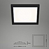 Briloner LED-Panel (18 W, L x B x H: 29,5 x 29,5 x 8 cm, Schwarz, Warmweiß) | BAUHAUS