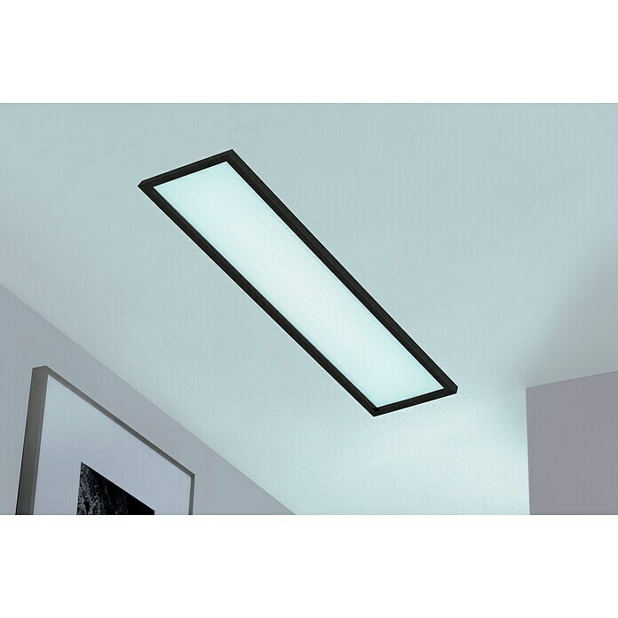 Briloner LED-Panel (36 W, L x B x H: 119,5 x 29,5 x 8 cm, Schwarz, Warmweiß) | BAUHAUS