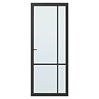 Solid Elements Binnendeur SE 4745 blank glas (88 x 231,5 cm, Draairichting: Rechts, Zwart, Stomp)