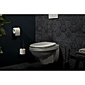 Haceka Ixi Toiletrolhouder zonder klep (Zonder deksel, Zwart, Met poedercoating) | BAUHAUS