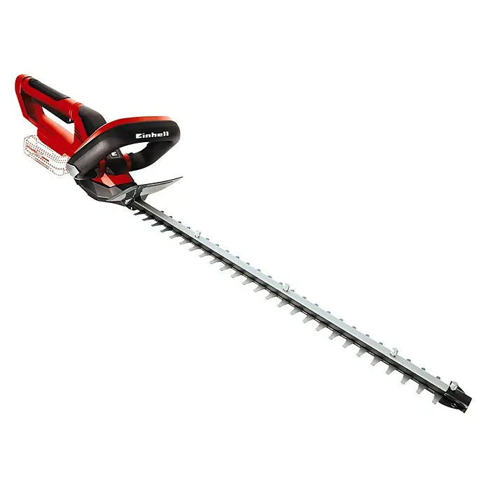 Einhell Power X-Change 18V Akku-Heckenschere GC-CH 1855/1 Li-Solo - 18 V, Ohne Akku, Schnittlänge: 55 cm - Akku-Heckenschere von Einhell, rot-schwarz, für den präzisen und kabellosen Heckenschnitt im Garten. Leistungsstark und einfach zu bedienen.