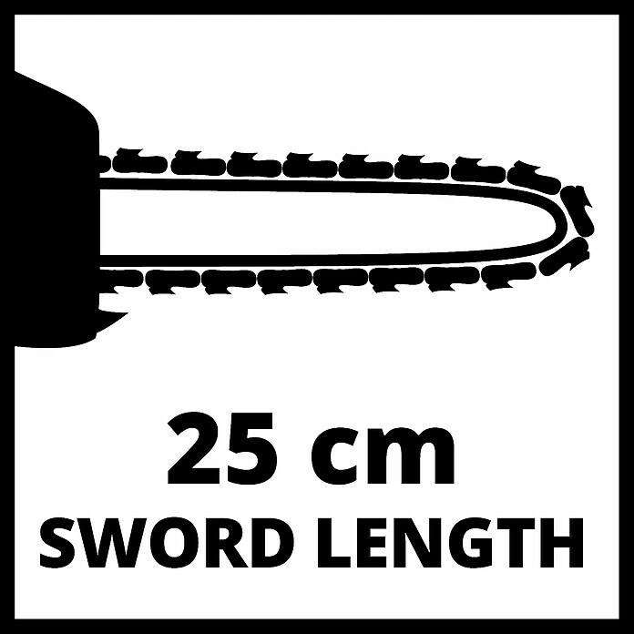 Einhell Power X-Change Akku-Kettensäge GE-LC 18/25 Li-Solo18 V, Ohne Akku, Schwertlänge: 25 cm Sketch