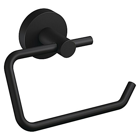Tesa Moon Toilettenpapierhalter (Ohne Deckel, Schwarz, Matt)
