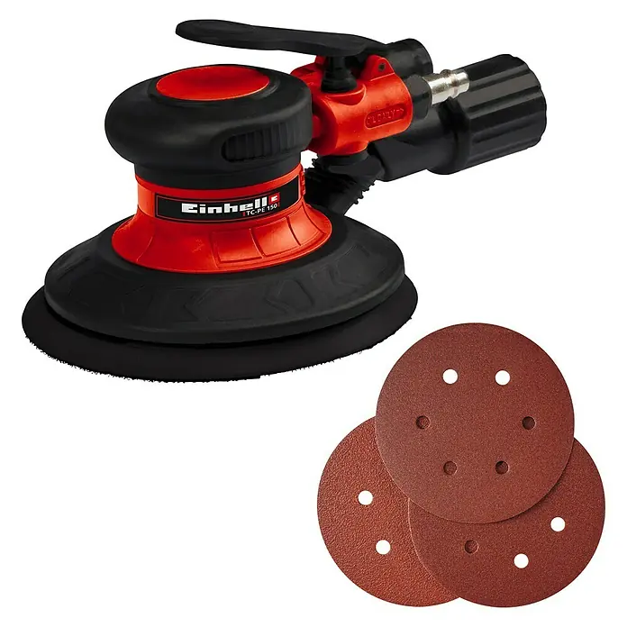 Einhell Classic Druckluft-Exzenterschleifer TC-PE 150Durchmesser Schleifteller: 150 mm, 10.500 U/min, 0 bar - 6,3 bar