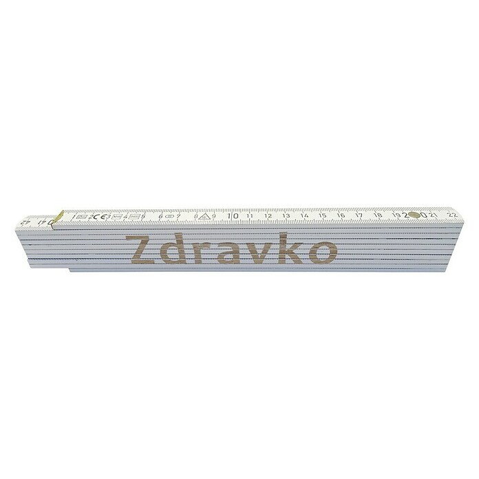 Zidarski metar  (Duljina: 2 m, Natpis: Zdravko, Boja: Bijele boje) | BAUHAUS