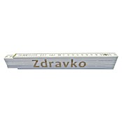 Zidarski metar  (Duljina: 2 m, Natpis: Zdravko, Boja: Bijele boje) | BAUHAUS