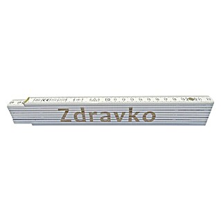 Zložljivi meter (Dolžina: 2 m, Natis: Zdravko, Barva: Bela)