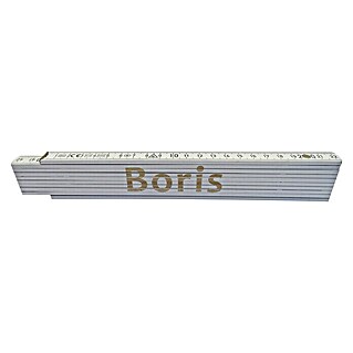 Zložljivi meter (Dolžina: 2 m, Natis: Boris, Barva: Bela)