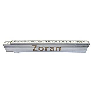 Zložljivi meter (Dolžina: 2 m, Natis: Zoran, Barva: Bela)