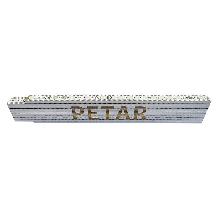 Zidarski metar  (Duljina: 2 m, Natpis: Petar, Boja: Bijele boje) | BAUHAUS