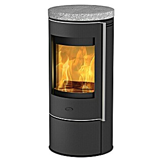 Fireplace Kaminofen Rondale (5 kW, Raumheizvermögen: 90 m³, Verkleidung: Speckstein, Schwarz)