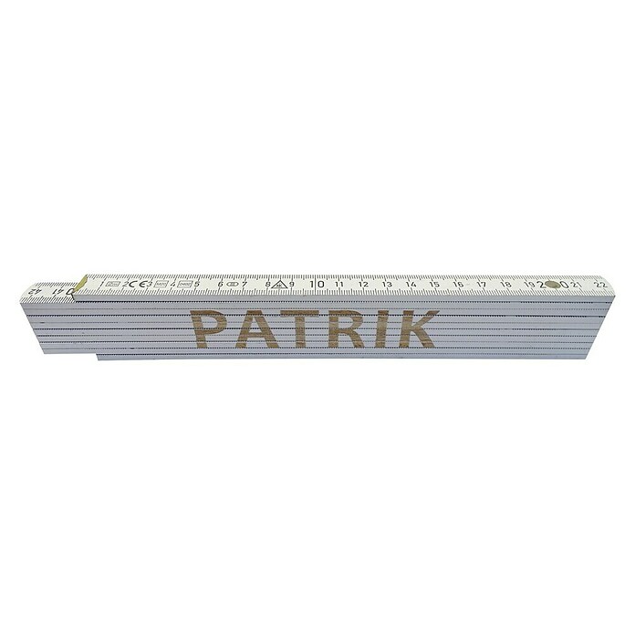 Zidarski metar  (Duljina: 2 m, Natpis: Patrik, Boja: Bijele boje) | BAUHAUS