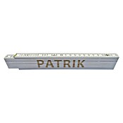 Zidarski metar  (Duljina: 2 m, Natpis: Patrik, Boja: Bijele boje) | BAUHAUS
