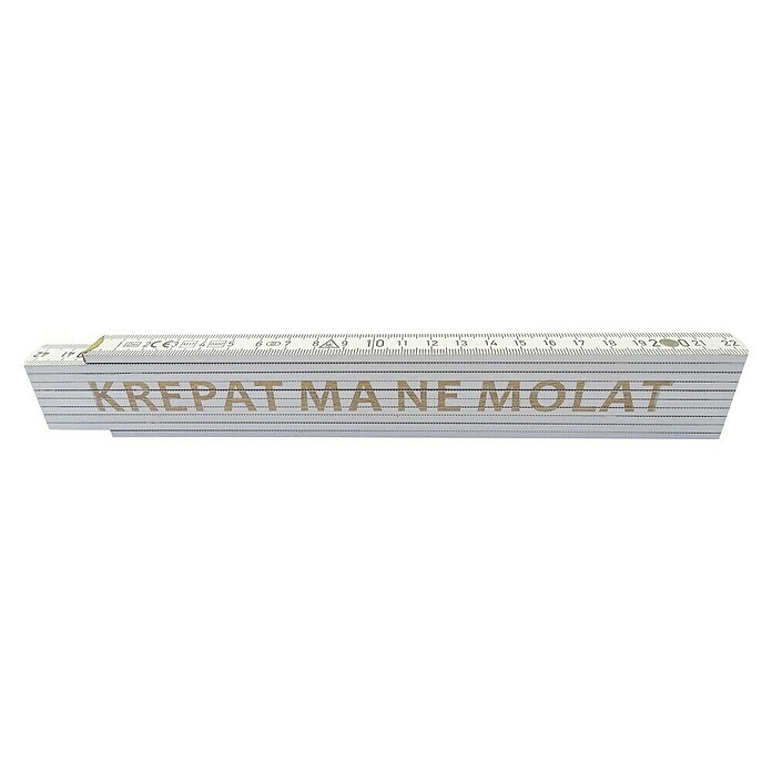 Zidarski metar  (Duljina: 2 m, Natpis: Krepat ma ne molat, Boja: Bijele boje) | BAUHAUS