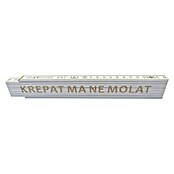 Zidarski metar  (Duljina: 2 m, Natpis: Krepat ma ne molat, Boja: Bijele boje) | BAUHAUS