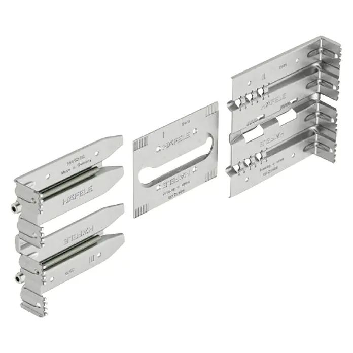 Häfele Zargenbefestiger Startec Frame Fix - Geeignet für: Holzzargen, Passend für: Wandstärke 125 – 165 mm, 6 Stk. - Bild von Häfele Verbinder: Der hochwertige Verbinder von Häfele für Möbel und Konstruktionen in Nahaufnahme, ein Qualitätsprodukt.