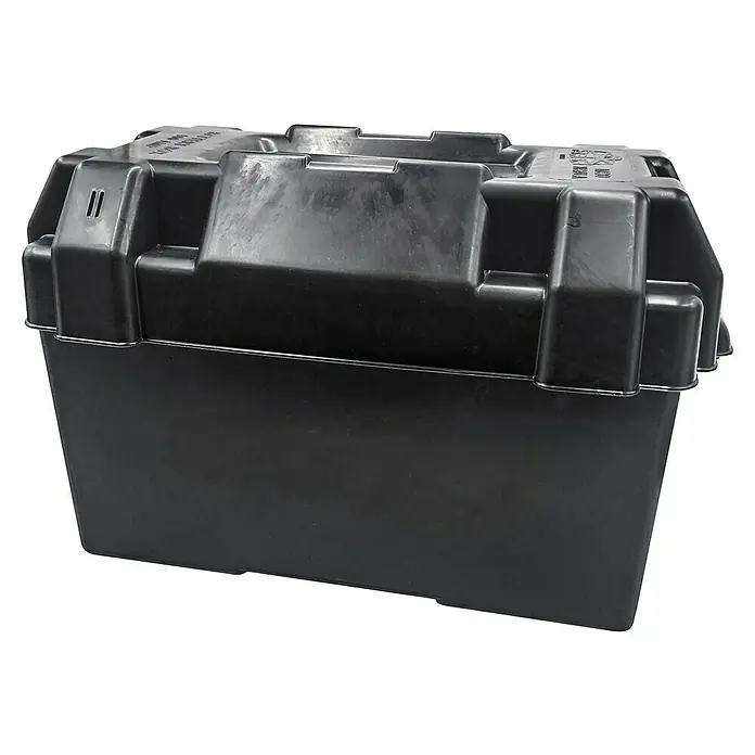 Batteriekasten - Schwarz, Innenmaß: 410 x 200 x 200 mm - Eine schwarze Batteriebox, ideal zum Schutz Ihrer Batterie vor Umwelteinflüssen und zur sicheren Aufbewahrung. Robust und langlebig.