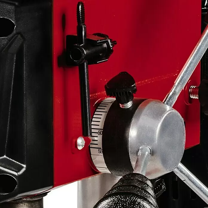 Einhell Tischbohrmaschine TC-BD 450 - 450 W, Leerlaufdrehzahl: 600 U/min - 2.650 U/min, Spannweite Bohrfutter: 1,5 mm - 13 mm - Detailaufnahme