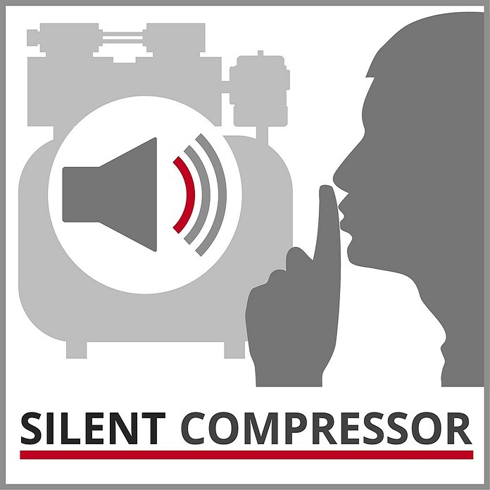 Einhell Expert Plus Flüsterkompressor TE-AC 50 Silent (Max. Druck: 8 bar, 50 l) | BAUHAUS