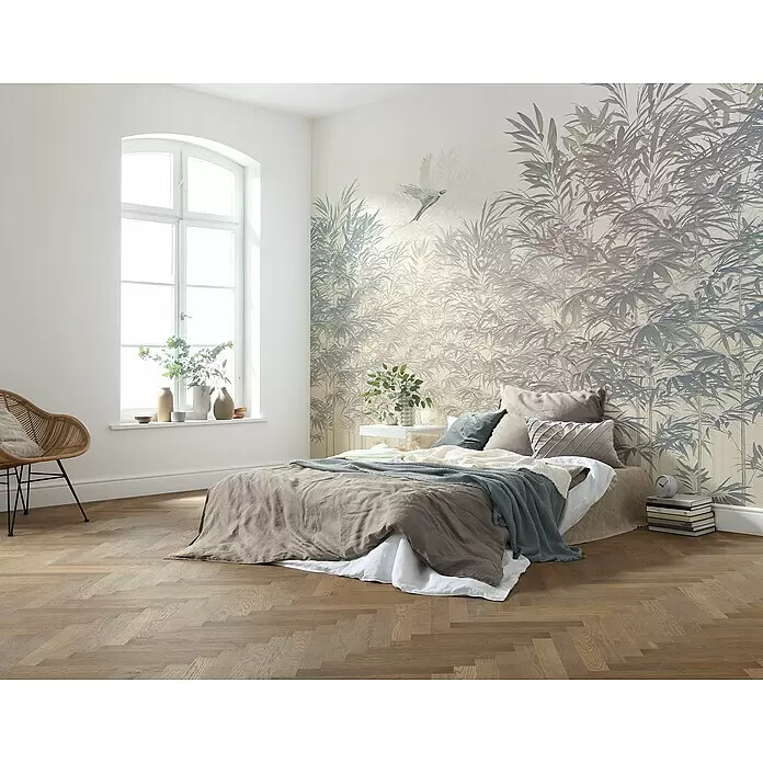 Komar Fototapete Bamboo Paradise - B x H: 300 x 250 cm, Vlies - Stimmungsaufnahme